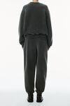 Alexander Wang faded black logo cotton terry sweatpants