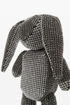 alexander wang pouch rabbit in rete con strass white/black