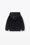 alexander wang 丝绒发泡彩胶徽标连帽衫 washed pepper