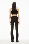 alexander wang slim flare pant in heavy stretch terry black