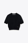 Alexander Wang black short sleeve crewneck tee cropped