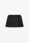 Alexander Wang black pre-styled pleated short with boxer waistband