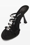 alexander wang nala 105 サテン ロゴサンダル black