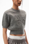 alexander wang コンパクトデボス ショートスリーブ プルオーバー medium grey melange