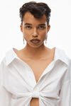 alexander wang butterfly shirt in compact cotton white