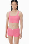 Alexander Wang lotus pink débardeur caraco rose gaufré