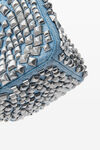 alexander wang spike small hobo bag in studded leather vintage medium indigo