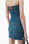 Alexander Wang deep blue tube dress in comfort stretch denim