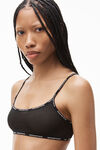 alexander wang bandeau bra in athletic mesh black