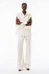 Alexander Wang ivory ivory silk slashed sleeve shirt