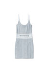 alexander wang 徽标弹力连衣裙 grey