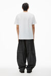 Alexander Wang white unisex pocket tee in high twist jersey