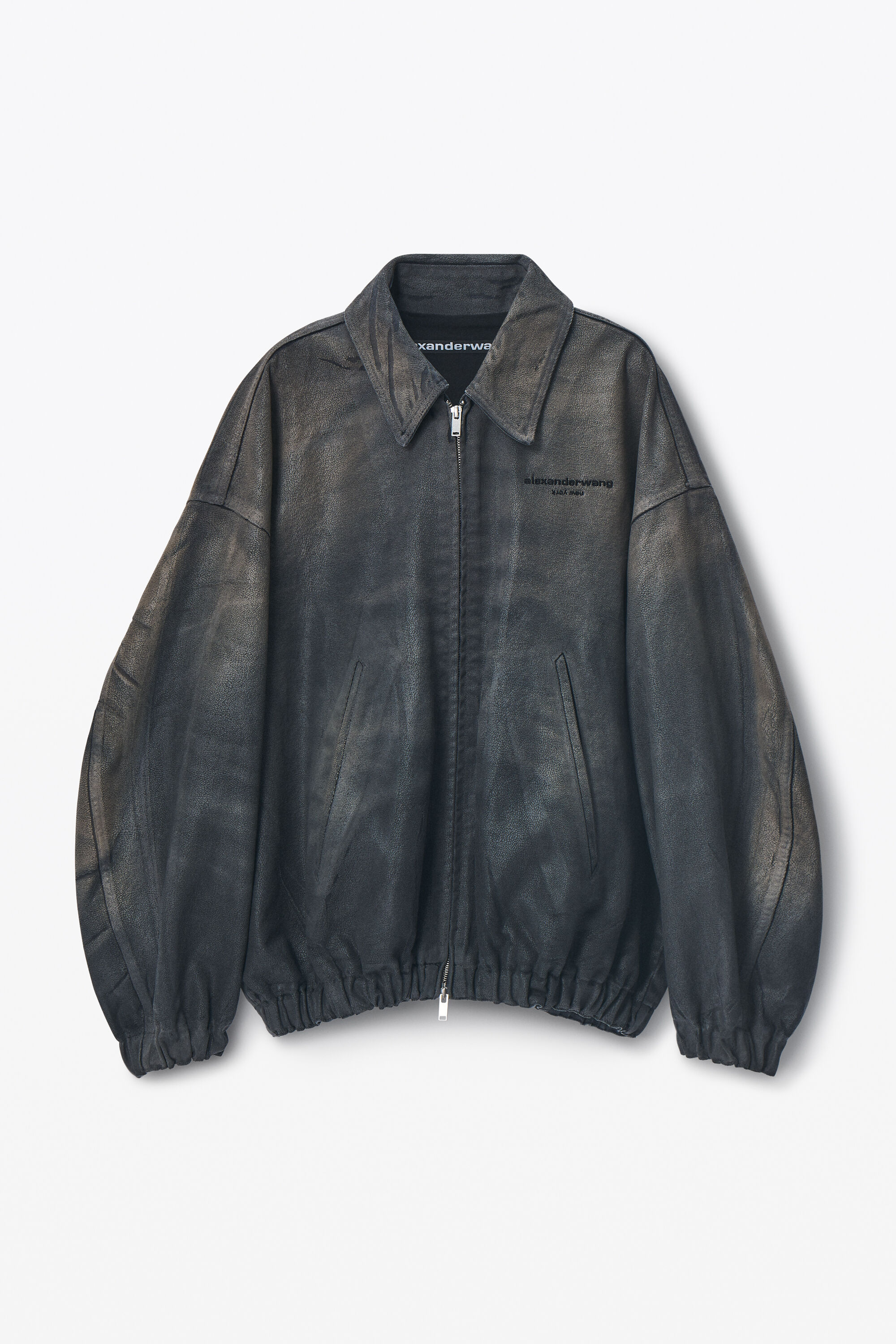 【希少】アレキサンダーワン　羊革×スウェット　レザー切替　ブルゾン　ジャケット Men's Designer Jackets | Jean & Leather Jackets | alexanderwang®