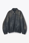 Alexander Wang vintage black ブラック レザー トロンプルイユ ジャケット