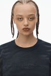 Alexander Wang washed black unisex logo tee in cotton jersey