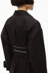 alexander wang コットンポプリン ロゴエラスティック ドレス black