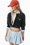 Alexander Wang oxford blue multi cotton oxford boxer short