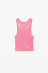 Alexander Wang lotus pink 粉色经典罗纹棉工字背心