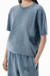 Alexander Wang washed blue ink blue cotton-jersey logo tee