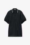 Alexander Wang black relaxed polo cotton minidress