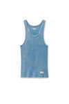 classic racer tank in ribbed cotton