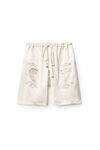 KOI EMBROIDERY SHORT IN SILK CHARMEUSE