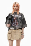 Alexander Wang storm bleach out heartbreaker t-shirt aus baumwolljersey mit grafikprint
