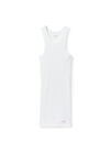 Alexander Wang white crystal hotfix racer tank loungewear minidress