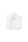 Alexander Wang white cropped sleeveless button-up shirt in cotton