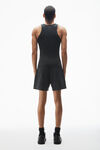 Alexander Wang washed black men's racerback tank in ribbed cotton