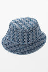 alexander wang 徽标提花牛仔布水桶帽 deep blue