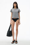 Alexander Wang acid fog logo embossed acid wash shrunken tee