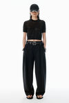 Alexander Wang black black clear bead hotfix crewneck tee