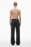 Alexander Wang washed black wide-leg pant in cotton jersey