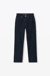 alexander wang og high-rise stovepipe jean in denim clean bright indigo