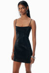 Alexander Wang black black crystal hotfix cami dress