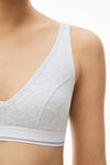 alexander wang 罗纹平纹布紧身胸衣 heather grey
