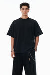 Alexander Wang black 黑色棉质徽标 t 恤