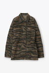alexander wang 迷彩色束腰牛仔夹克 camo