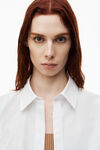 Alexander Wang camel/white pre-styled cami & cropped button up twinset