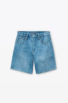 Alexander Wang vintage light indigo クリースエフェクト オーバーサイズ ミッドライズ デニムショーツ