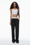 Alexander Wang black pleated trouser in wool tailoring