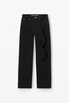 alexander wang jean avec logo ondulé ez washed black