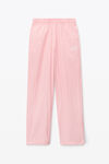 alexander wang 皱褶尼龙透明烫钻运动裤 light pink