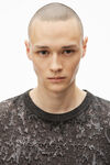 Alexander Wang steel grey splatter 徽标装饰压纹溅墨印花棉质平纹针织布 t 恤