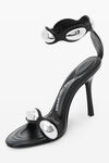 alexander wang dome 105 high heel goatskin sandal  black