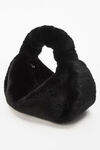 alexander wang scrunchie small bag in faux fur  black
