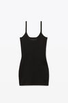 alexander wang tank dress in stretch viscose knit black