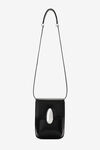 alexander wang dome structured crossbody in leather black