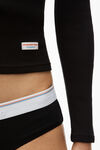 alexander wang long-sleeve tee in ribbed cotton black